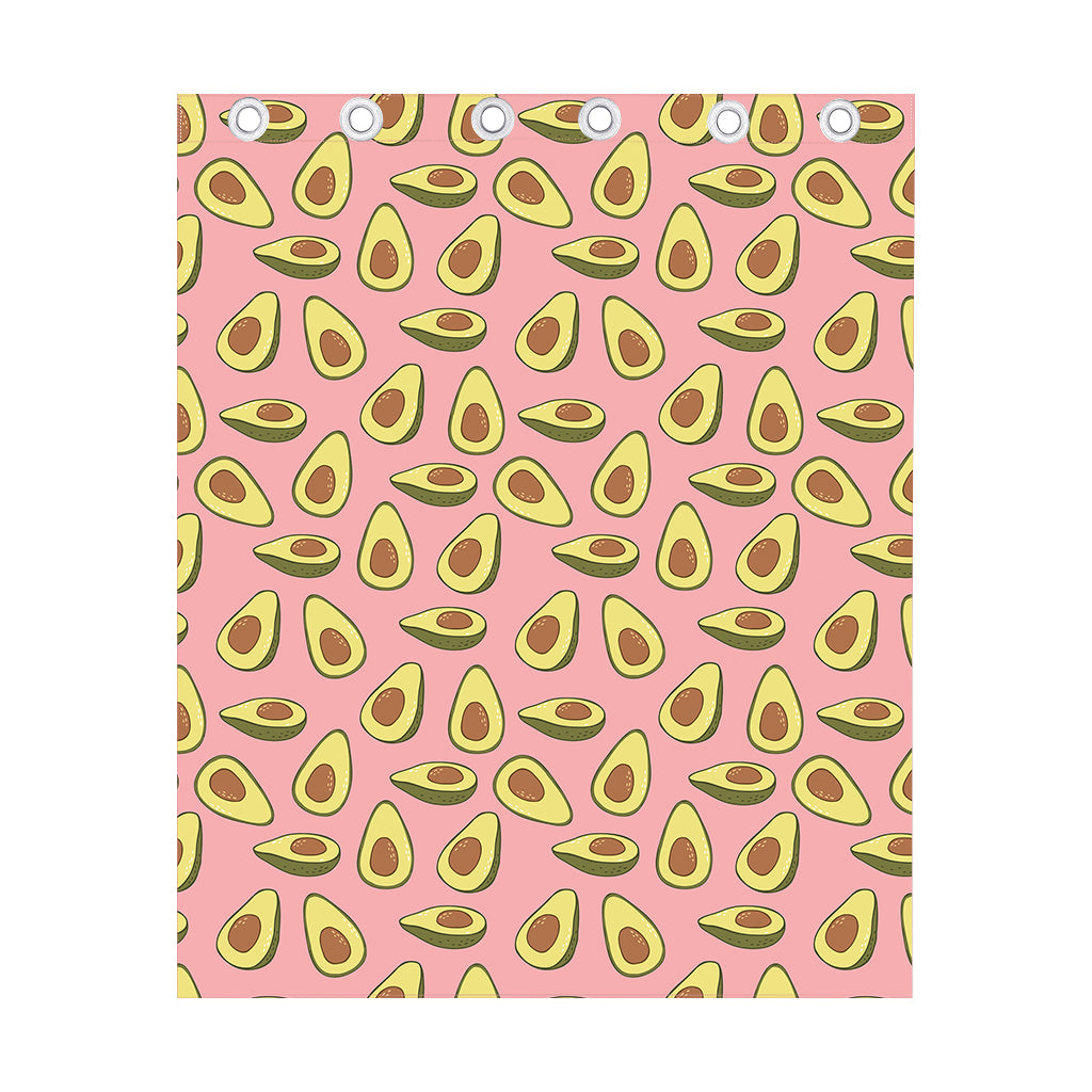 Cute Avocado Pattern Print Curtain