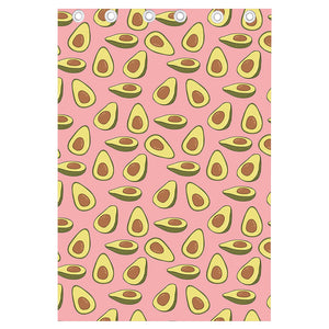 Cute Avocado Pattern Print Curtain