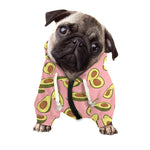 Cute Avocado Pattern Print Dog Zip Up Hoodie