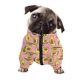 Cute Avocado Pattern Print Dog Zip Up Jacket
