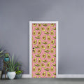 Cute Avocado Pattern Print Door Sticker