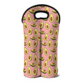 Cute Avocado Pattern Print Double Neoprene Wine Tote