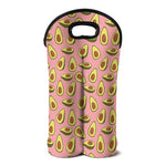 Cute Avocado Pattern Print Double Neoprene Wine Tote