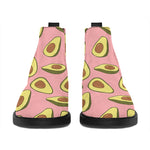 Cute Avocado Pattern Print Flat Ankle Boots