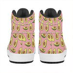 Cute Avocado Pattern Print High Top Leather Sneakers