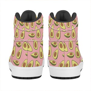 Cute Avocado Pattern Print High Top Leather Sneakers