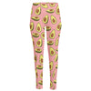 Cute Avocado Pattern Print High-Waisted Pocket Leggings