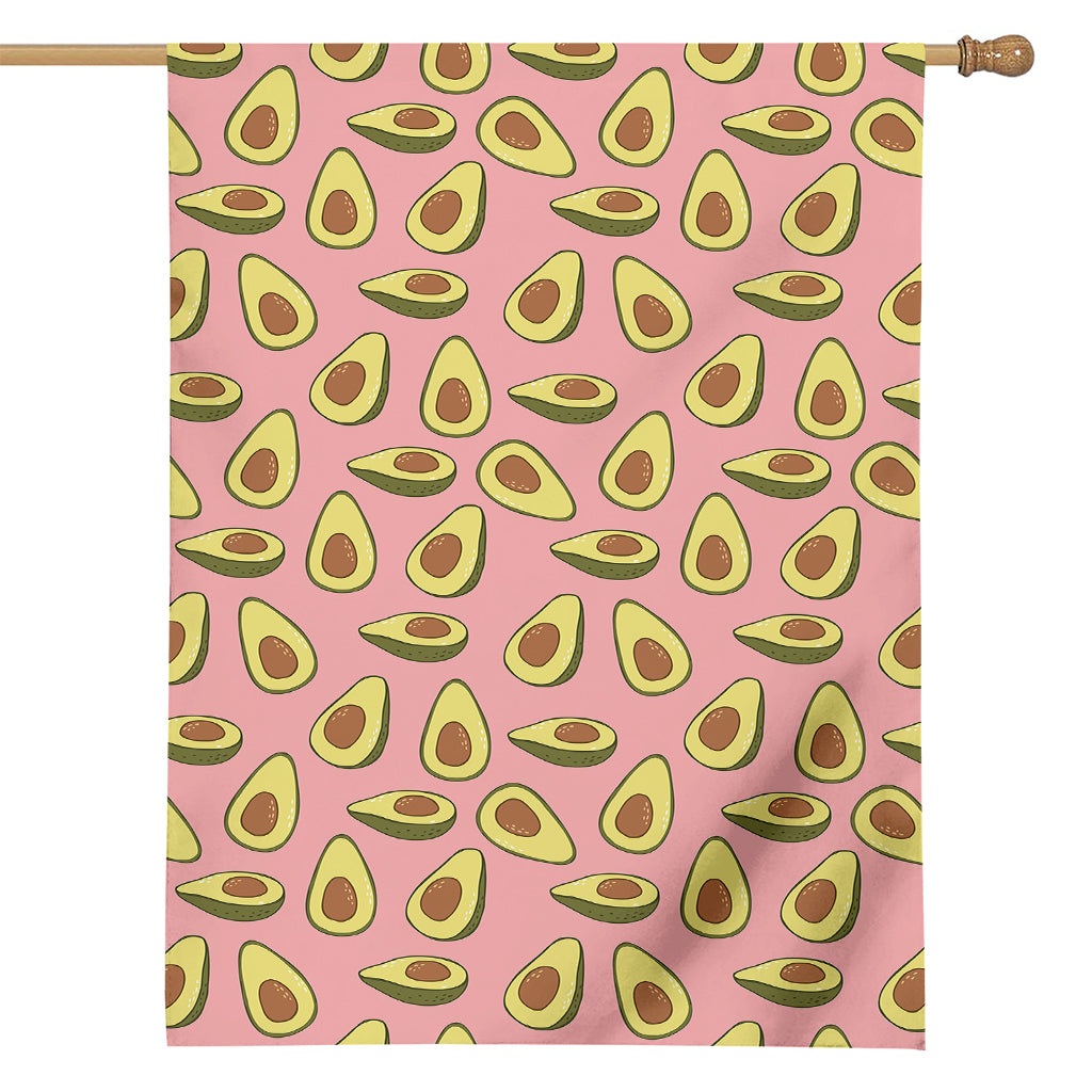 Cute Avocado Pattern Print House Flag