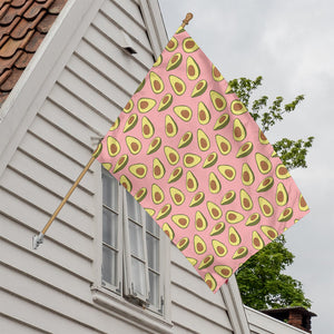 Cute Avocado Pattern Print House Flag