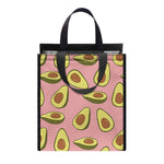 Cute Avocado Pattern Print Insulated Lunch Tote