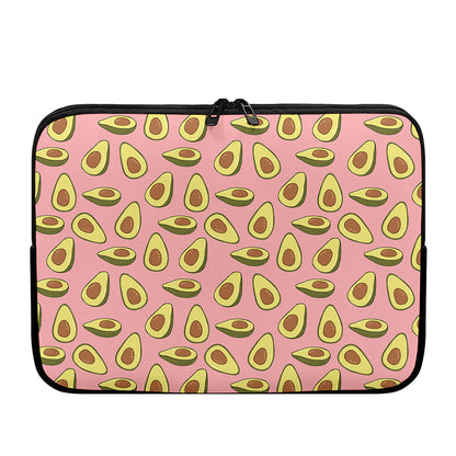 Cute Avocado Pattern Print Laptop Sleeve