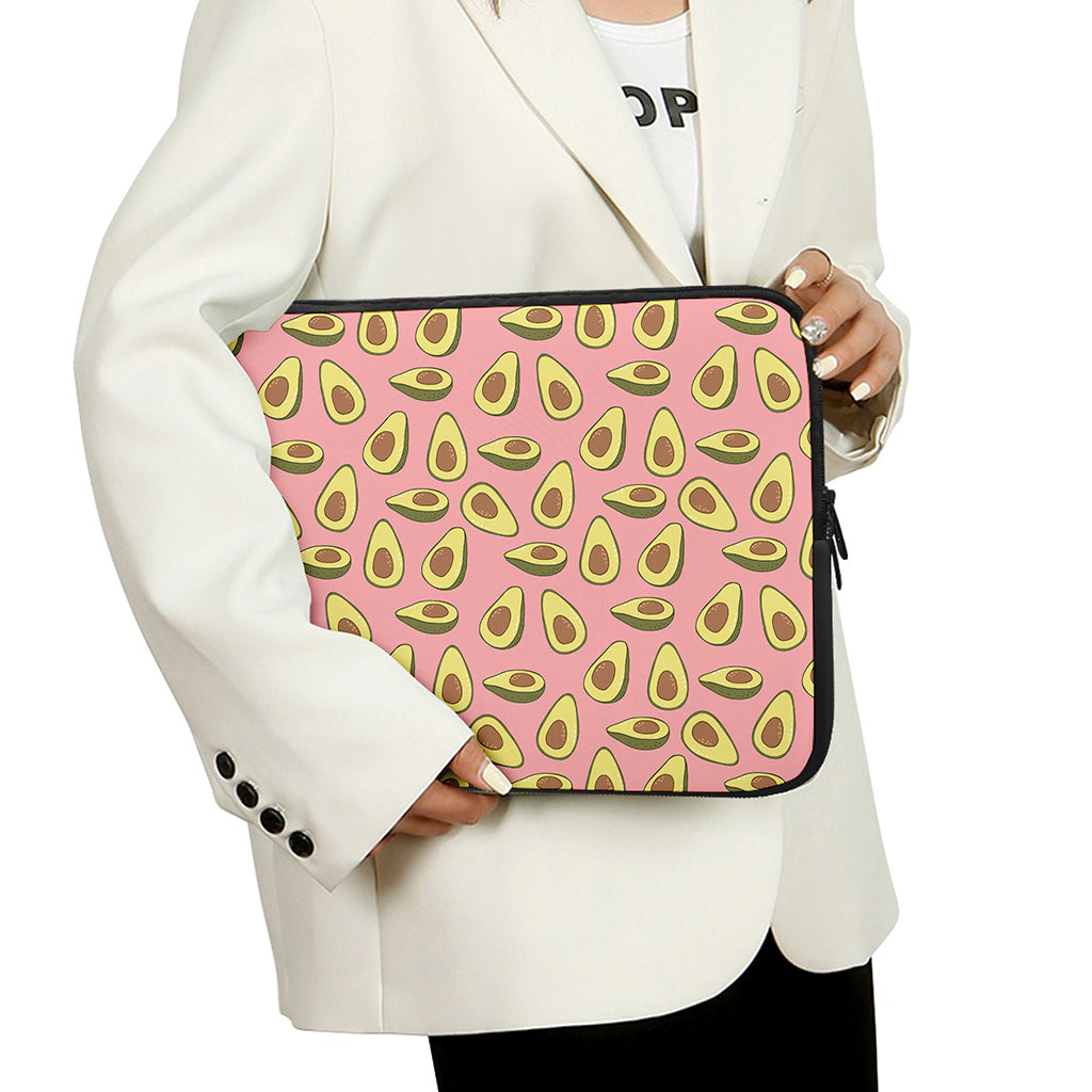 Cute Avocado Pattern Print Laptop Sleeve