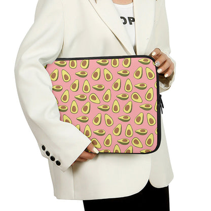 Cute Avocado Pattern Print Laptop Sleeve