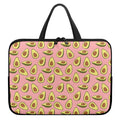 Cute Avocado Pattern Print Laptop Sleeve With Handle