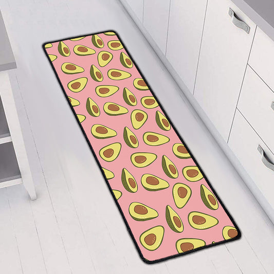 Cute Avocado Pattern Print Long Kitchen Mat