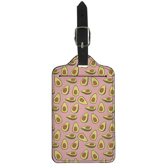 Cute Avocado Pattern Print Luggage Tag