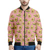 Cute Avocado Pattern Print Men's Bomber Jacket