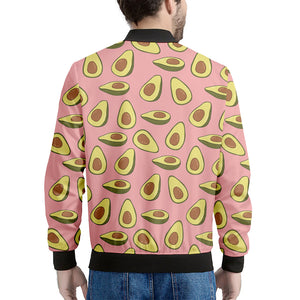 Cute Avocado Pattern Print Men's Bomber Jacket