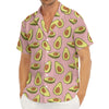 Cute Avocado Pattern Print Men's Deep V-Neck Shirt