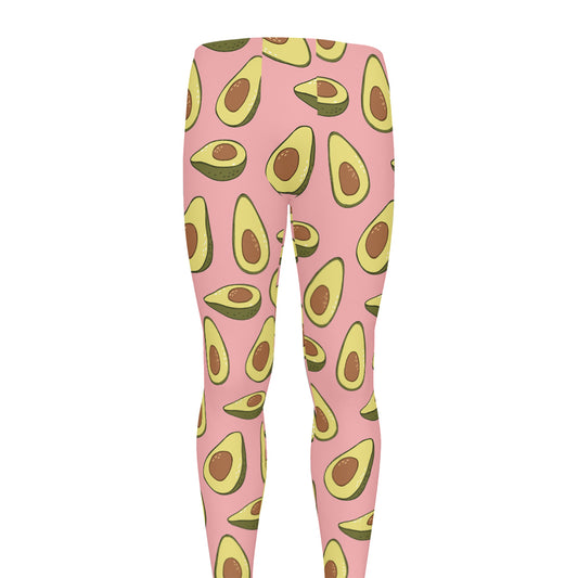 Cute Avocado Pattern Print Men's leggings