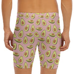 Cute Avocado Pattern Print Men's Long Boxer Briefs