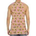 Cute Avocado Pattern Print Men's Muscle Tank Top