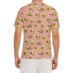 Cute Avocado Pattern Print Men's Short Sleeve Rash Guard