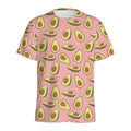 Cute Avocado Pattern Print Men's Athletic T-Shirt
