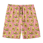 Cute Avocado Pattern Print Men's Swim Trunks