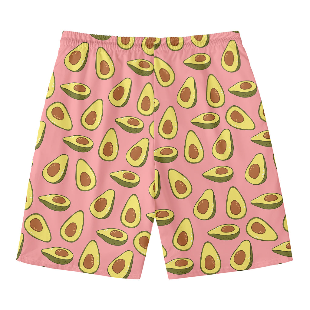 Cute Avocado Pattern Print Men's Swim Trunks