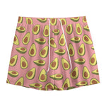 Cute Avocado Pattern Print Mesh Shorts