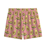 Cute Avocado Pattern Print Mesh Shorts