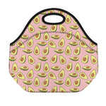 Cute Avocado Pattern Print Neoprene Lunch Bag