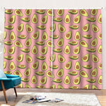 Cute Avocado Pattern Print Pencil Pleat Curtains