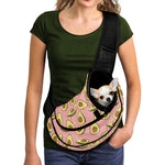 Cute Avocado Pattern Print Pet Sling Carrier