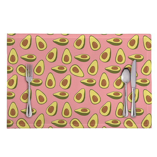 Cute Avocado Pattern Print Placemat