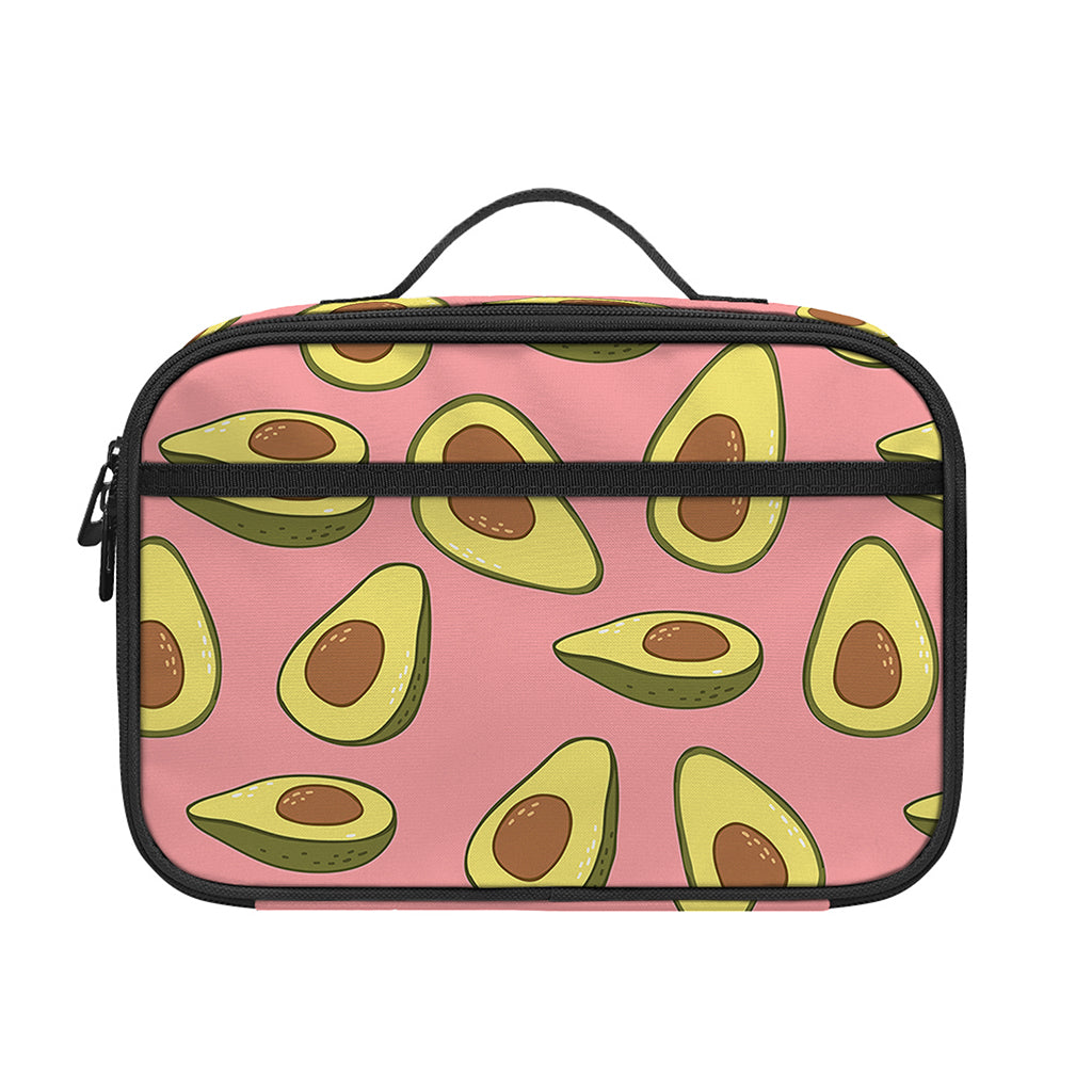 Cute Avocado Pattern Print Portable Lunch Bag