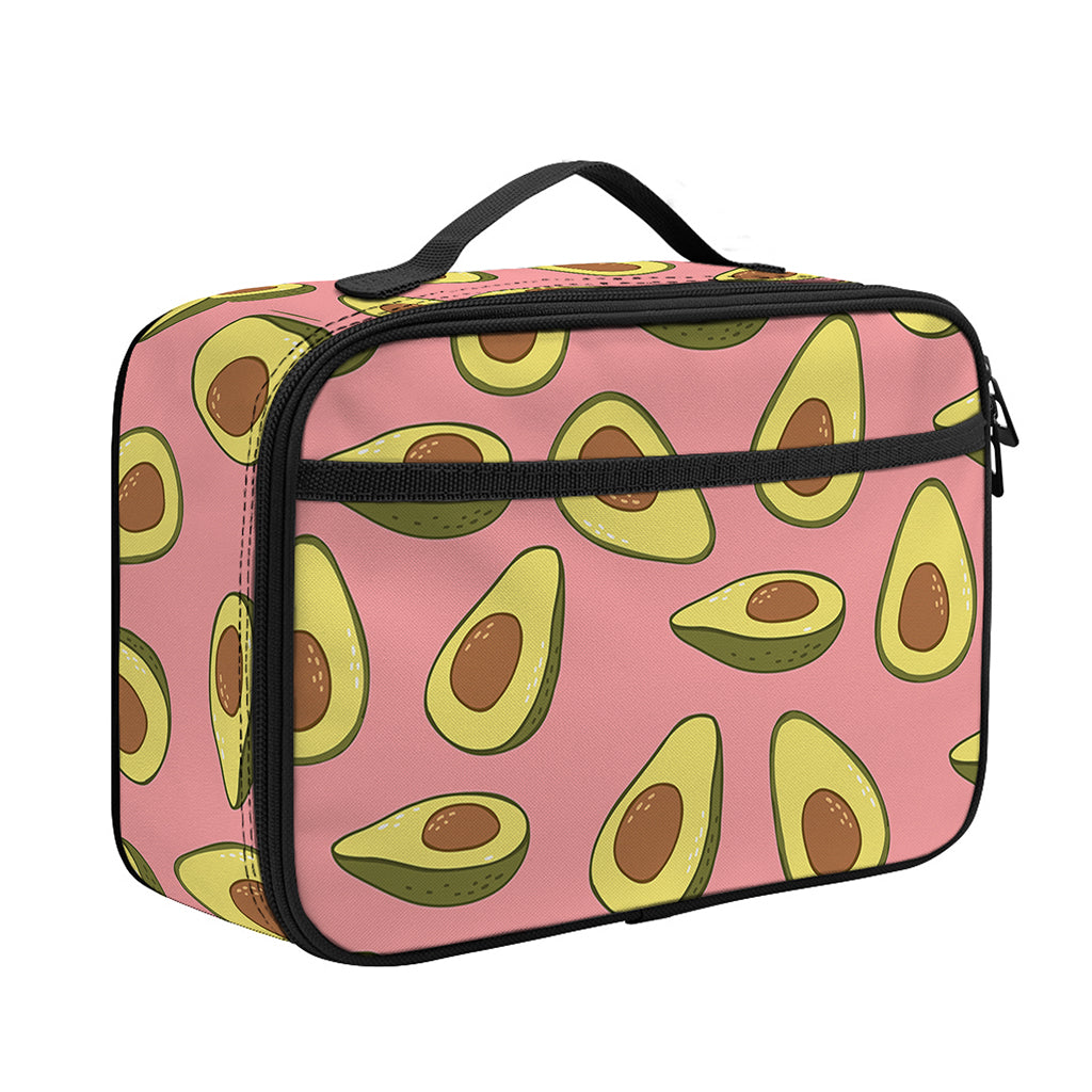 Cute Avocado Pattern Print Portable Lunch Bag