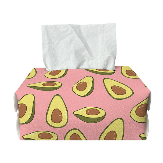 Cute Avocado Pattern Print Rectangle Tissue Box Cover