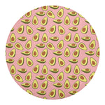 Cute Avocado Pattern Print Round Blanket