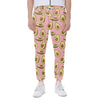 Cute Avocado Pattern Print Scuba Joggers