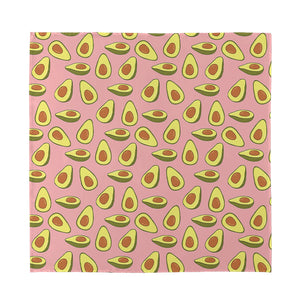 Cute Avocado Pattern Print Silk Bandana