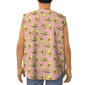 Cute Avocado Pattern Print Sleeveless Baseball Jersey