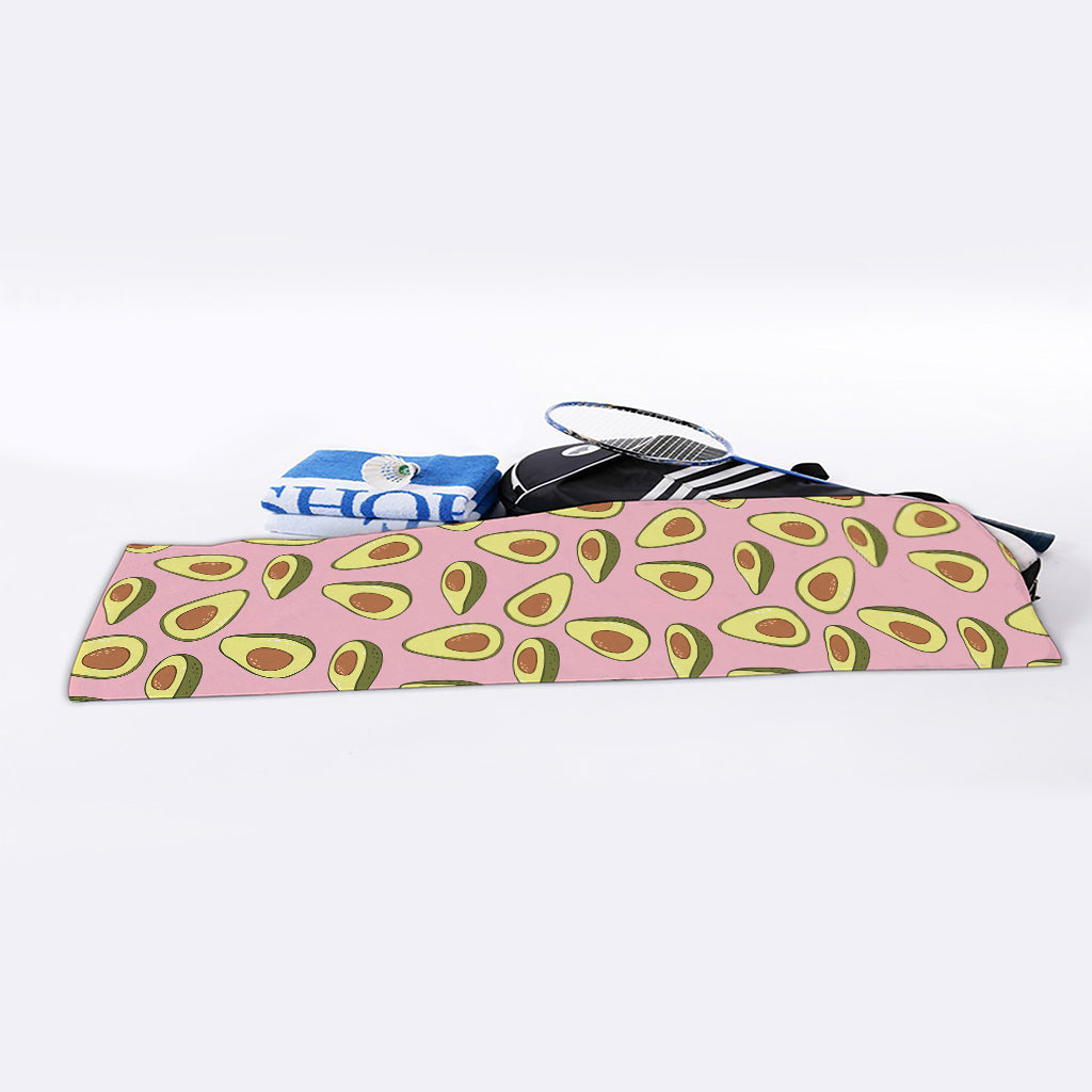 Cute Avocado Pattern Print Sports Towel