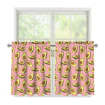 Cute Avocado Pattern Print Tier Curtains