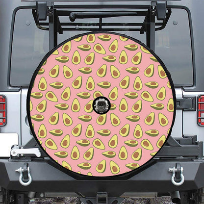 Cute Avocado Pattern Print Tire Cover With Camera Hole