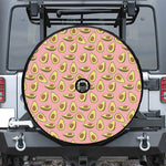 Cute Avocado Pattern Print Tire Cover With Camera Hole