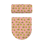 Cute Avocado Pattern Print Toilet Lid And Tank Cover Set