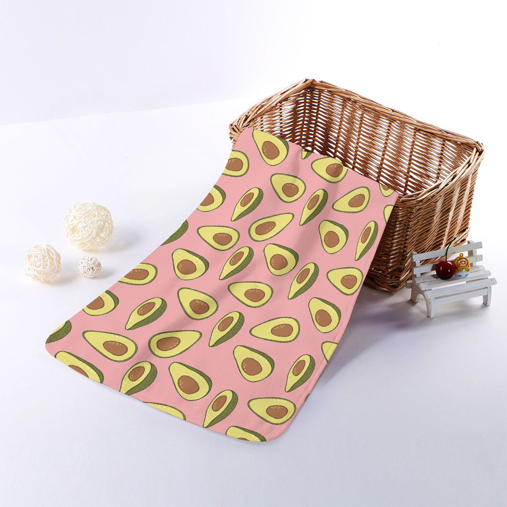 Cute Avocado Pattern Print Towel