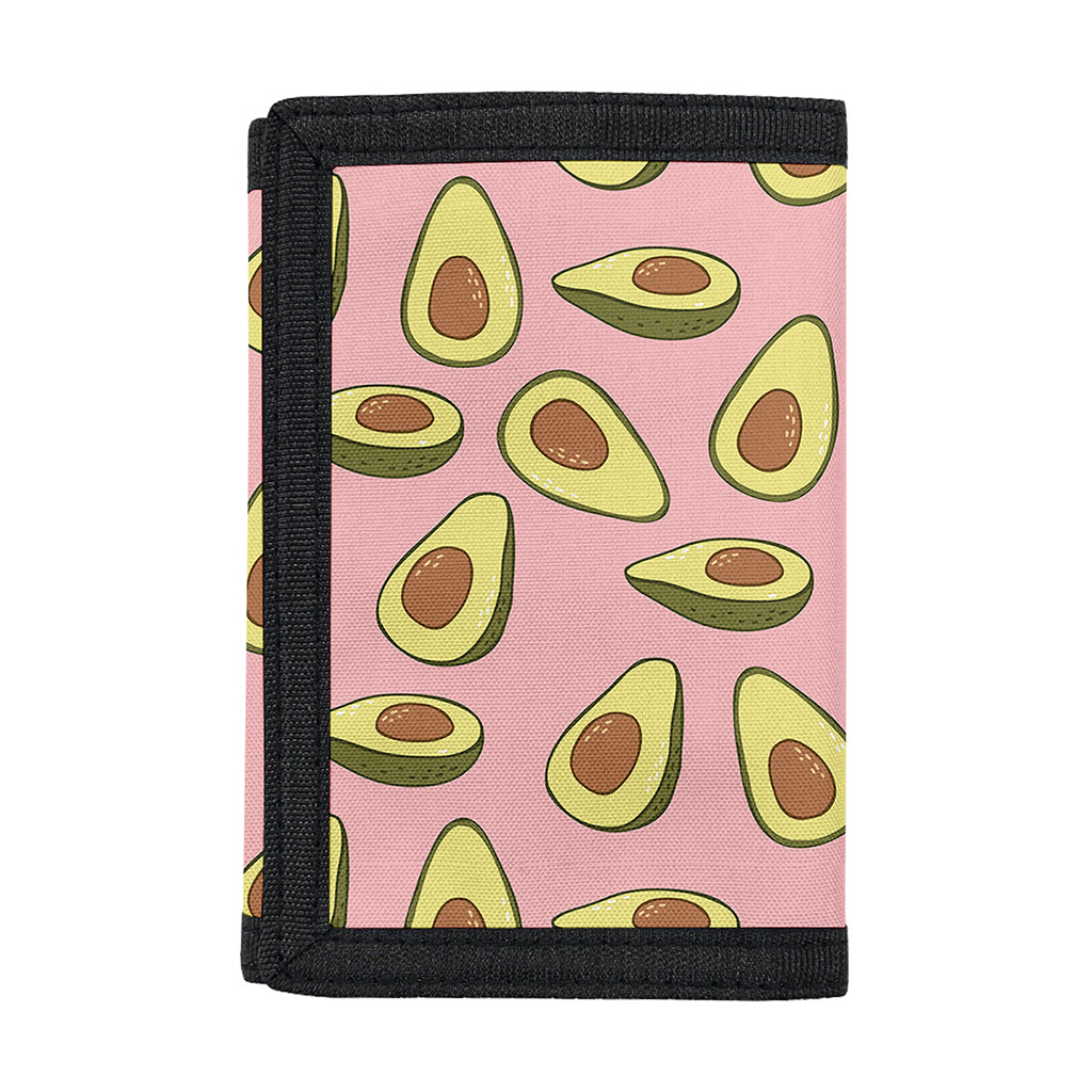 Cute Avocado Pattern Print Trifold Wallet